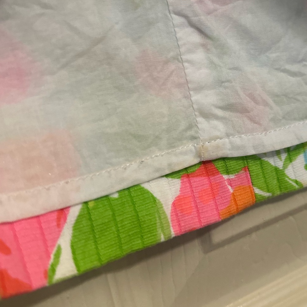 ♦️ Lilly Pulitzer Sleeveless Summer Fruit Dress Size 2 Blue and Pink - Picture 7 of 8